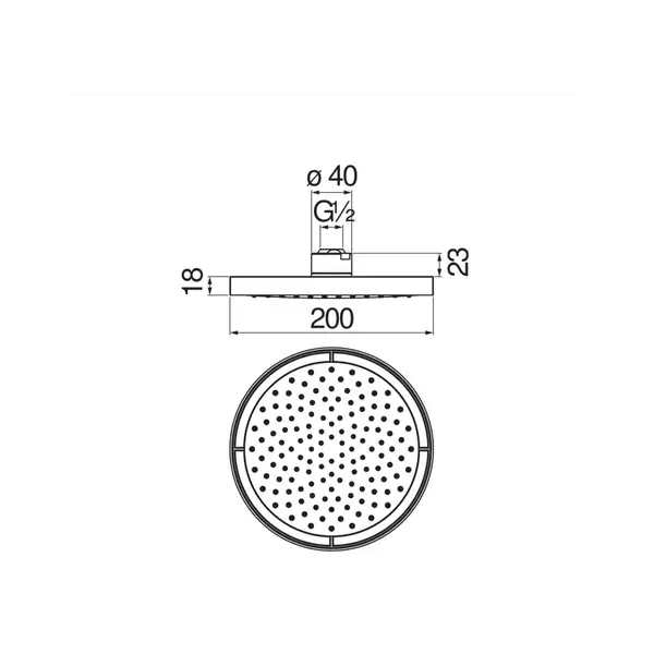 AD139/10CRCP Лійка 200мм Red canyon PVD Nobili ІТАЛІЯ (AD139/10CRCP)