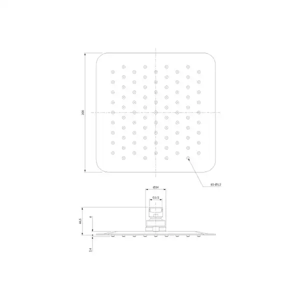 верхній душ Omnires Ultra Slimline chrome 20x20 cm (WGU220CR) верхній душ Omnires Ultra Slimline chrome 20x20 cm (WGU220CR)