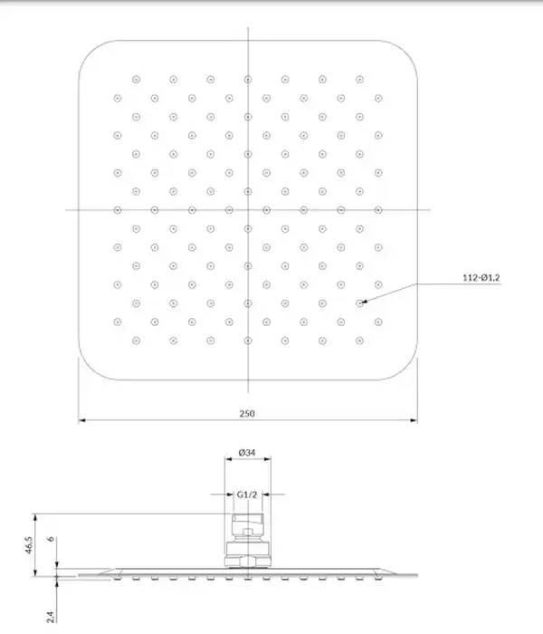 верхній душ Omnires Ultra Slimline chrome 25x25 cm (WGU225CR) верхній душ Omnires Ultra Slimline chrome 25x25 cm (WGU225CR)