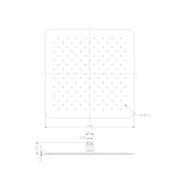 верхній душ Omnires Ultra Slimline chrome 40x40 cm (WGU240CR) верхній душ Omnires Ultra Slimline chrome 40x40 cm (WGU240CR)