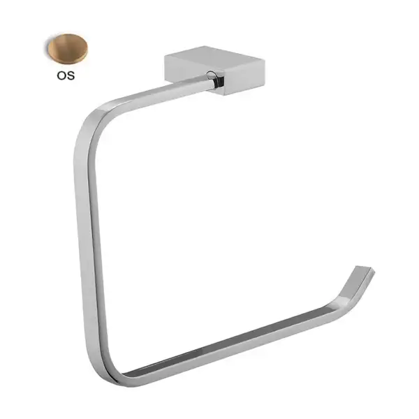 Fima Carlo Тримач для рушників Fima Quadra, Золото брашироване (F6022_1OS) Fima Carlo Тримач для рушників Fima Quadra, Золото брашироване (F6022_1OS)