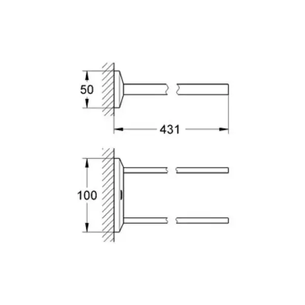 Тримач рушника Grohe Allure Brilliant 43 (40496000) Тримач рушника Grohe Allure Brilliant 43 (40496000)