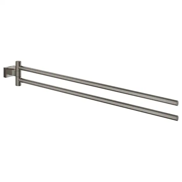 Полотенцедержатель двойной 439 мм Grohe Essentials Cube, тёмный графит, матовый (40624AL1) фото 1 Aquada.com.ua Полотенцедержатель двойной 439 мм Grohe Essentials Cube, тёмный графит, матовый (40624AL1) фото 1 Aquada.com.ua
