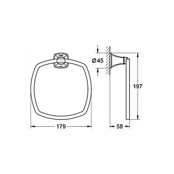 Кільце для рушника Grohe Grandera (40630000) Кільце для рушника Grohe Grandera (40630000)