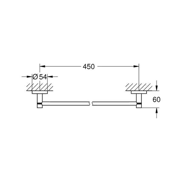 Полотенцедержатель 504 мм Grohe Essentials, тёмный графит (40688AL1) фото 2 Aquada.com.ua Полотенцедержатель 504 мм Grohe Essentials, тёмный графит (40688AL1) фото 2 Aquada.com.ua