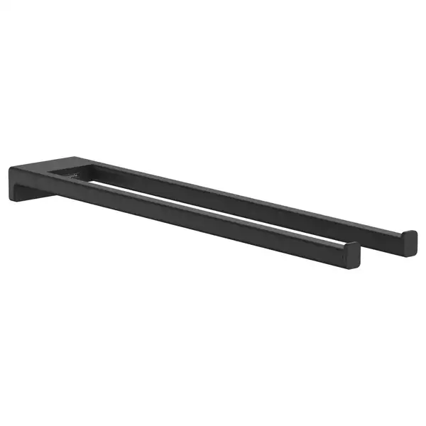 Полотенцедержатель двойной 445 мм Hansgrohe AddStoris, чёрный матовый (41770670) фото 1 Aquada.com.ua Полотенцедержатель двойной 445 мм Hansgrohe AddStoris, чёрный матовый (41770670) фото 1 Aquada.com.ua