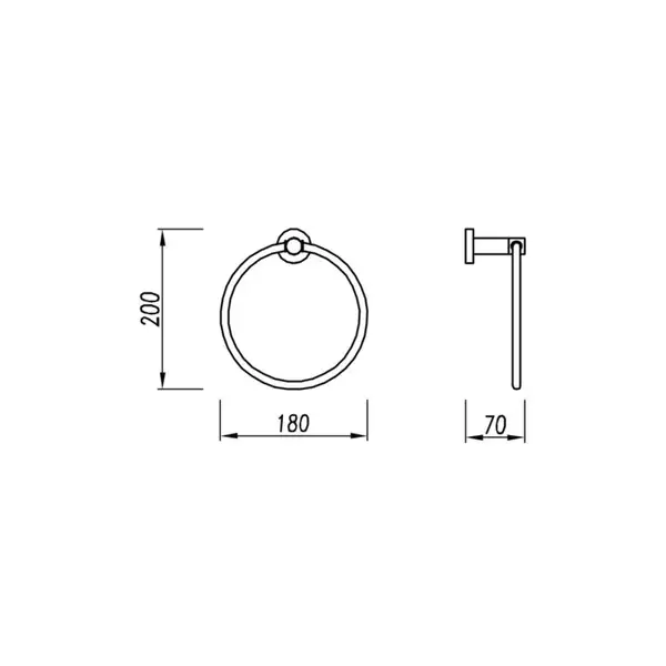 кільце для рушника Omnires Modern Project chrome (MP60230CR)