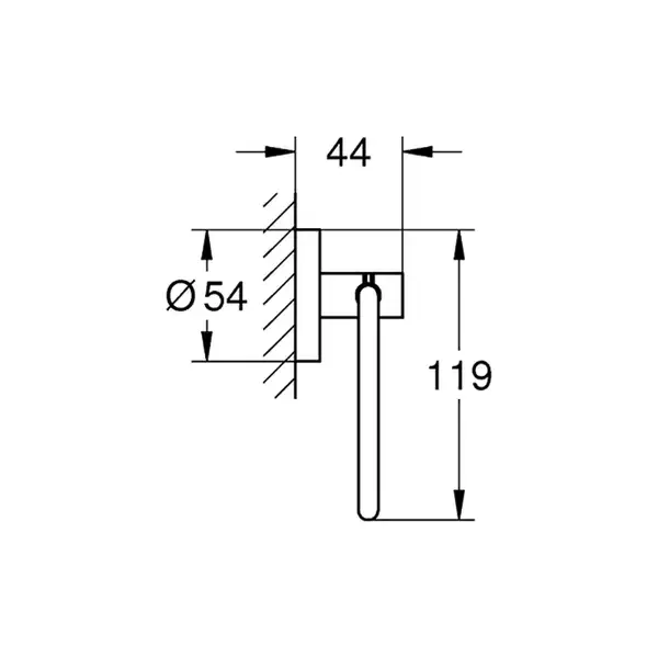 Бумагодержатель без крышки Grohe Essentials (цвет - тёмный графит, матовый) (40689AL1) фото 2 Aquada.com.ua Бумагодержатель без крышки Grohe Essentials (цвет - тёмный графит, матовый) (40689AL1) фото 2 Aquada.com.ua