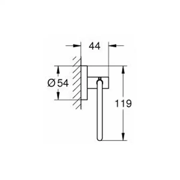 Тримач туалетного паперу, Grohe Essentials, графіт (40689AL1) Тримач туалетного паперу, Grohe Essentials, графіт (40689AL1)