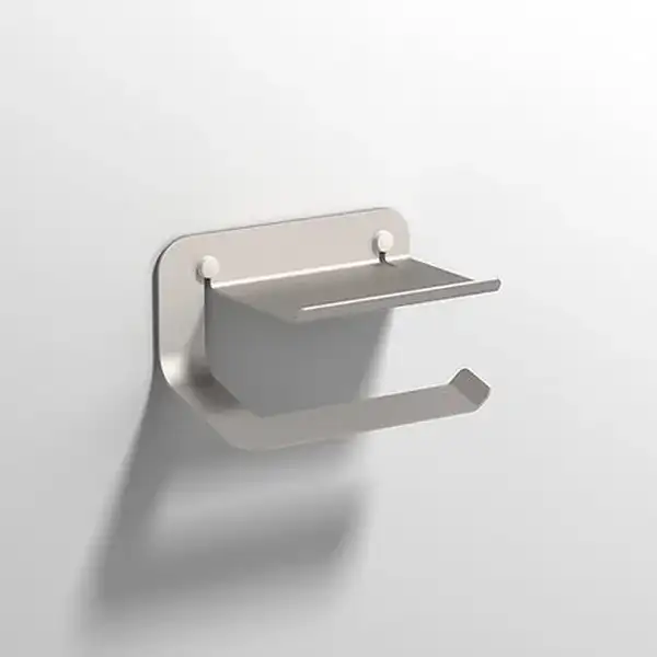 Тримач туалетного паперу з поличкою Sonia Quick Aluminium Steel 175х107х99 мм, полірована сталь (185528)