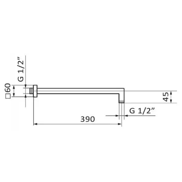 Душовий кронштейн GRB Hydro (058135) Душовий кронштейн GRB Hydro (058135)