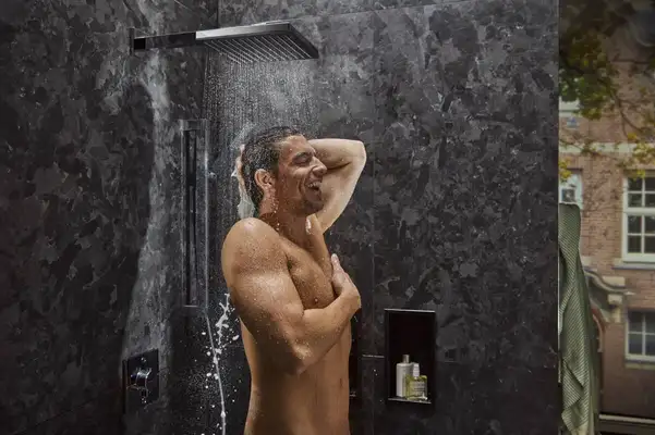 Тримач душу для верхнього душу 39 см Hansgrohe Pulsify E (колір - хром) 24337000 Тримач душу для верхнього душу 39 см Hansgrohe Pulsify E (колір - хром) 24337000