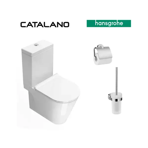Унитаз моноблок Catalano Zero (ободковый) + аксессуары Hansgrohe Logis (1MPZN00+1CMSZ00+5SCSTP000 +41722000+41723000) фото 1 Aquada.com.ua Унитаз моноблок Catalano Zero (ободковый) + аксессуары Hansgrohe Logis (1MPZN00+1CMSZ00+5SCSTP000 +41722000+41723000) фото 1 Aquada.com.ua