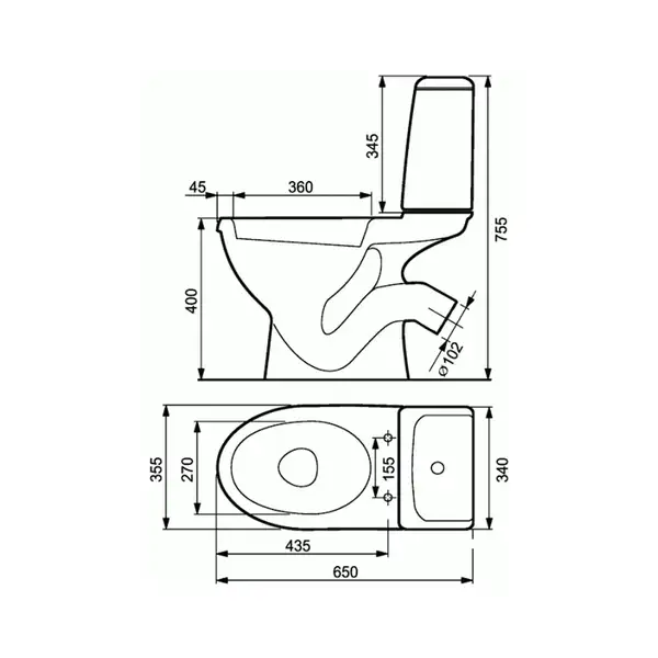 Cersanit Компакт 437 E031, крышка дюропласт (CCKZ1012071753) Cersanit Компакт 437 E031, крышка дюропласт (CCKZ1012071753)