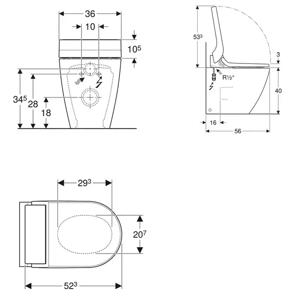 Напольный унитаз-биде Geberit AquaClean Tuma Comfort (стекло белое) (146.310.SI.1) фото 7 Aquada.com.ua Напольный унитаз-биде Geberit AquaClean Tuma Comfort (стекло белое) (146.310.SI.1) фото 7 Aquada.com.ua