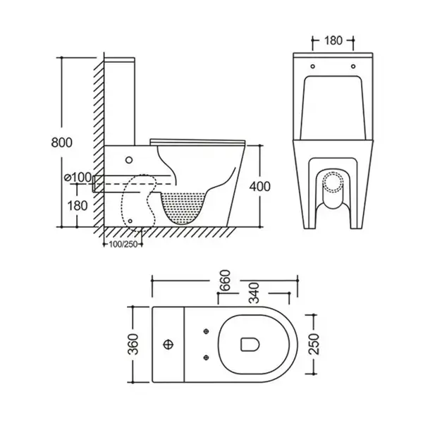 Mixxus BEVEL-0404-T3 Унітаз-компакт, білий (MI6726) Mixxus BEVEL-0404-T3 Унітаз-компакт, білий (MI6726)