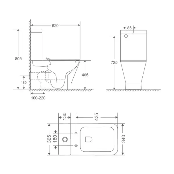 Бачок до унітазу-компакту Mixxus Premium Style-0401-T3 Tank 620х365х805 зі зливною арматурою (MI832 (MI8328) Бачок до унітазу-компакту Mixxus Premium Style-0401-T3 Tank 620х365х805 зі зливною арматурою (MI832 (MI8328)