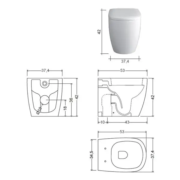 Nic-Design Унітаз для підлоги Nic Design Ovvio 37,4х53х42 см, білий матовий (003859003) Nic-Design Унітаз для підлоги Nic Design Ovvio 37,4х53х42 см, білий матовий (003859003)