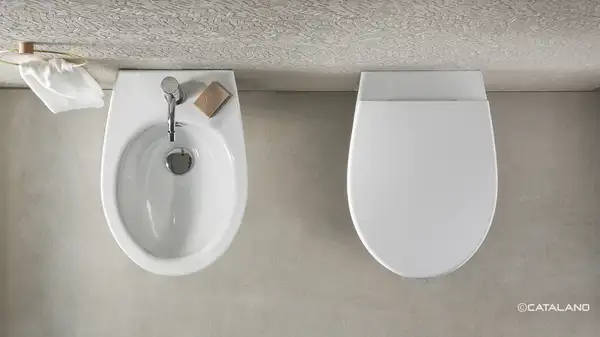 Унитаз подвесной NewFlush (безободковый) Catalano Italy с сиденьем Soft Close, белый матовый (1VS52RITBM+5ITSTFBM) фото 5 Aquada.com.ua