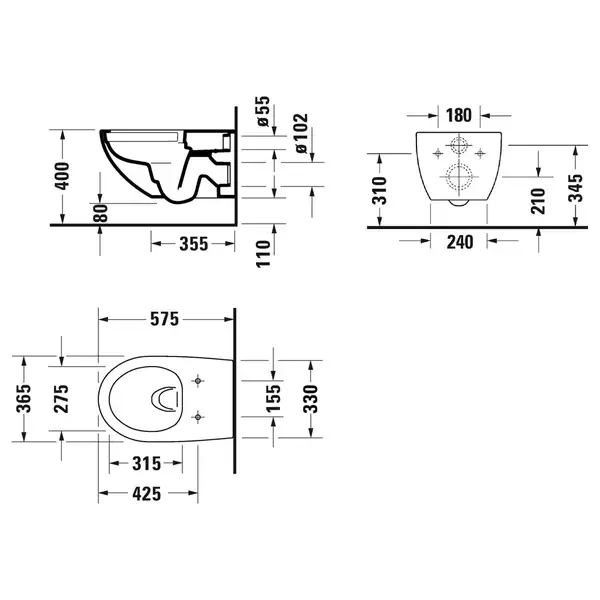 DURAVIT ARCHITEC Rimless унитаз 57,5см, подвесной (2572090000) фото 2 Aquada.com.ua DURAVIT ARCHITEC Rimless унитаз 57,5см, подвесной (2572090000) фото 2 Aquada.com.ua