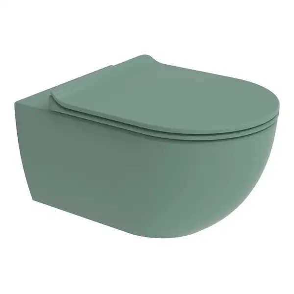 Унітаз підвісний з кришкою Flaminia APP 54x36xh27 cм із системою Gosilent, MENTA (AP118SMENTA/APCW10MENTA) (AP118SMENTA_APCW10MENTA) Унітаз підвісний з кришкою Flaminia APP 54x36xh27 cм із системою Gosilent, MENTA (AP118SMENTA/APCW10MENTA) (AP118SMENTA_APCW10MENTA)