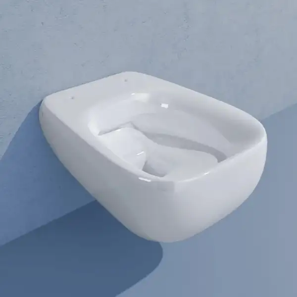 Унитаз подвесной Goclean® (безободковый) Flaminia Fluo с сиденьем Soft Close, цвет - Latte opaco (матовый) FU118G+FUCW05 Latte Унитаз подвесной Goclean® (безободковый) Flaminia Fluo с сиденьем Soft Close, цвет - Latte opaco (матовый) FU118G+FUCW05 Latte