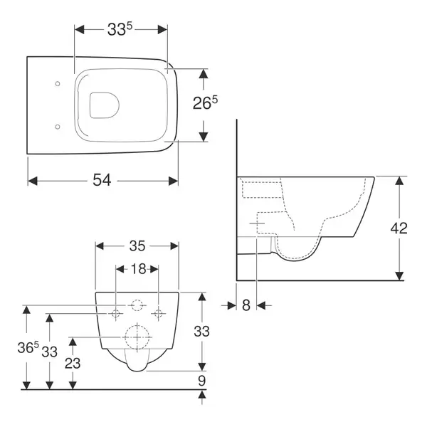 Geberit iCon Square Унитаз подвесной, белый (201950000_571910000) Geberit iCon Square Унитаз подвесной, белый (201950000_571910000)