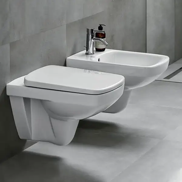 Унитаз подвесной Rimfree (безободковий) Geberit Selnova Square с сиденьем Soft Close QuickRelease (500.275.01.1+500.336.01.1)