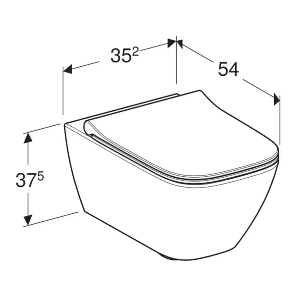 Geberit Smyle Square Унитаз подвесной, белый (500.685.01.1) Geberit Smyle Square Унитаз подвесной, белый (500.685.01.1)