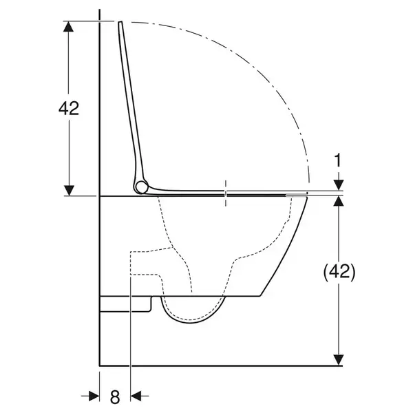Geberit Smyle Square Унитаз подвесной, белый (500.685.01.1) Geberit Smyle Square Унитаз подвесной, белый (500.685.01.1)