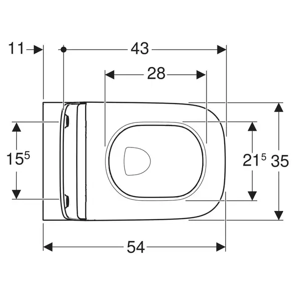 Geberit Smyle Square Унитаз подвесной, белый (500.685.01.1) Geberit Smyle Square Унитаз подвесной, белый (500.685.01.1)
