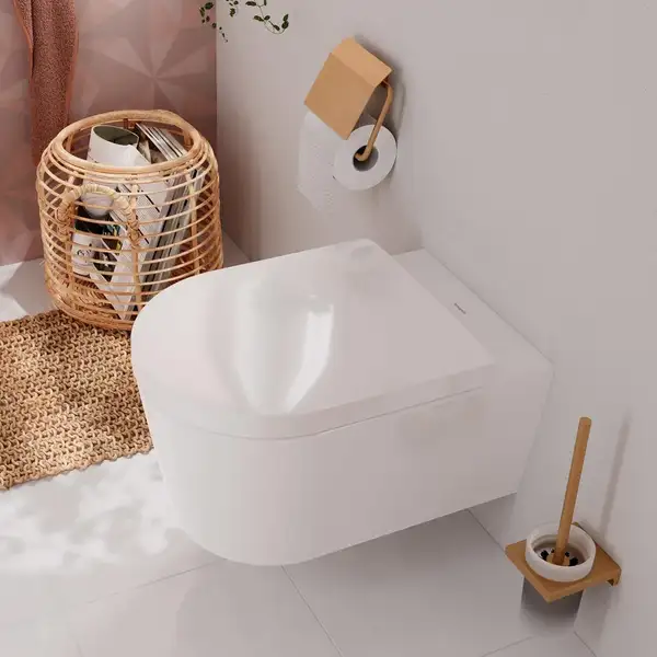 Унітаз підвісний AquaFall Flush (безободковий) Hansgrohe EluPura S в комплекті з сидінням SoftClose  60193450 + 60148450