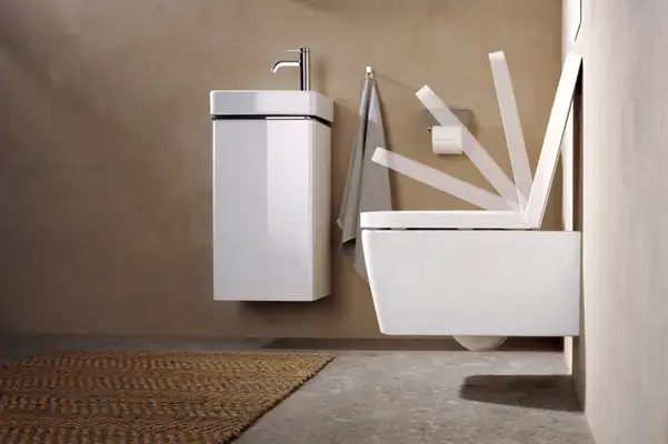 Унітаз підвісний AquaFall Flush (безободковий) Hansgrohe EluPura Q у комплекті з сидінням SoftClose  60194450 + 60150450