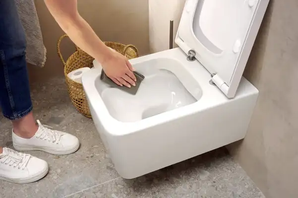 Унітаз підвісний AquaFall Flush (безободковий) Hansgrohe EluPura Q у комплекті з сидінням SoftClose  60194450 + 60150450