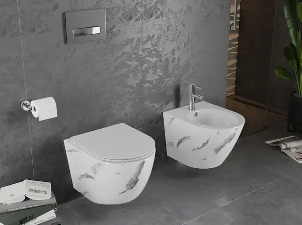 Подвесной унитаз MEXEN LENA NATURE MARBLE (MEX-30224092) Подвесной унитаз MEXEN LENA NATURE MARBLE (MEX-30224092)