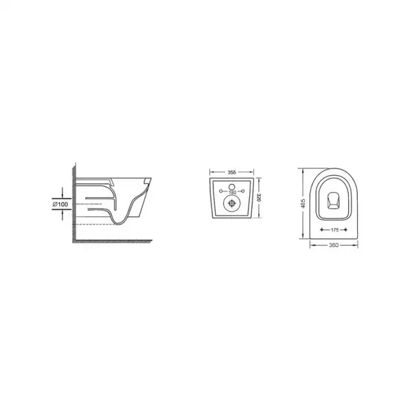 MIXXUS BEVEL-0303-T3 Підвісний унітаз, білий (MI6703) MIXXUS BEVEL-0303-T3 Підвісний унітаз, білий (MI6703)