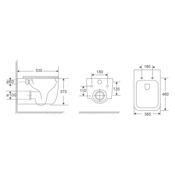 MIXXUS PREMIUM Diverse-0101-T1 Унітаз підвісний, білий (MP6477) MIXXUS PREMIUM Diverse-0101-T1 Унітаз підвісний, білий (MP6477)