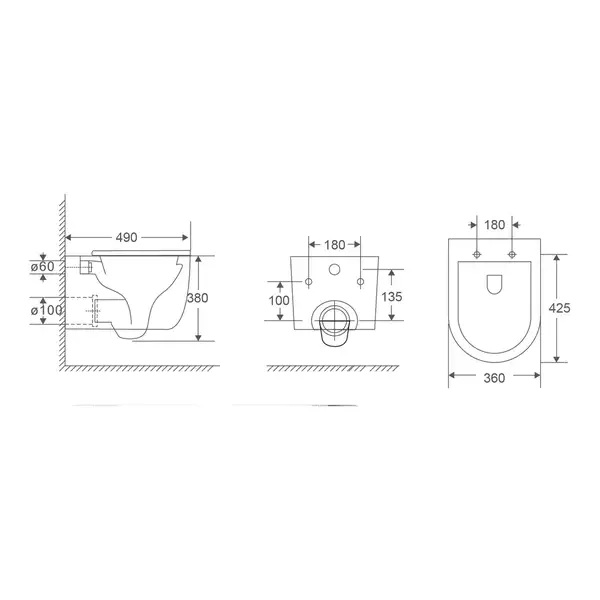 MIXXUS PREMIUM TOPPER-0302-T3 Унітаз підвісний, білий (MP6599)
