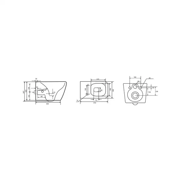 Mixxus Premium Quadro-1301-R Унітаз-біде підвісний (MP6658) Mixxus Premium Quadro-1301-R Унітаз-біде підвісний (MP6658)