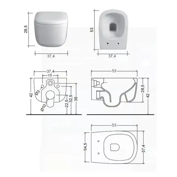 Nic-Design Унітаз підвісний Nic Design Ovvio, cipria (003479060) Nic-Design Унітаз підвісний Nic Design Ovvio, cipria (003479060)