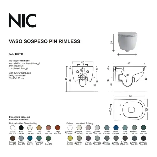 Nic-Design Nic Design Pin Унітаз підвісний, Argilla матовий (003709052_005712052) Nic-Design Nic Design Pin Унітаз підвісний, Argilla матовий (003709052_005712052)