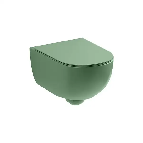 Унітаз підвісний Nic Design Pin 55х37, зелений глянець (003709073) Унітаз підвісний Nic Design Pin 55х37, зелений глянець (003709073)