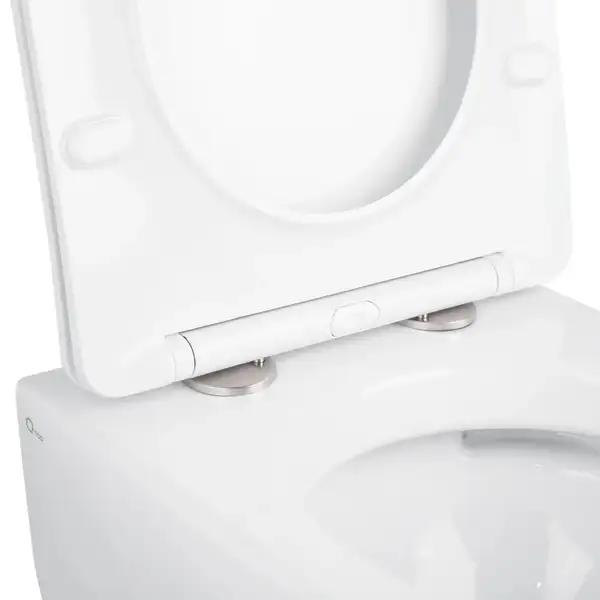 Унитаз подвесной Qtap Linnet безободковый с сиденьем Slim Soft-close QT0331106W