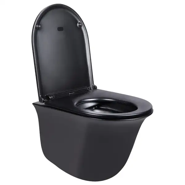 Унитаз подвесной Qtap Virgo безободковый с сиденьем Soft-close QT1833051ERMB Унитаз подвесной Qtap Virgo безободковый с сиденьем Soft-close QT1833051ERMB