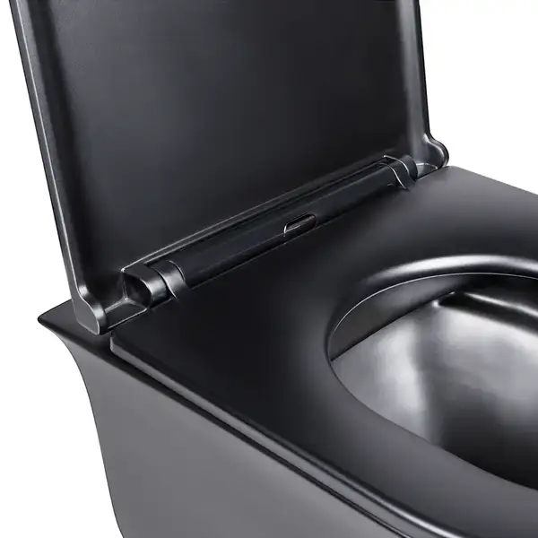 Унитаз подвесной Qtap Virgo безободковый с сиденьем Soft-close QT1833051ERMB Унитаз подвесной Qtap Virgo безободковый с сиденьем Soft-close QT1833051ERMB