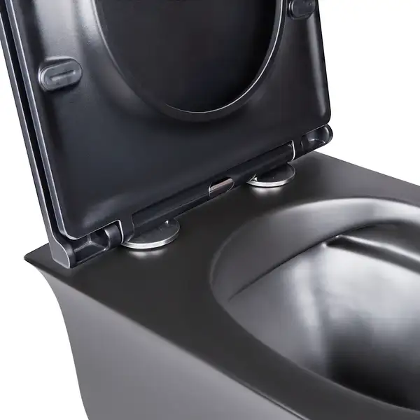 Унитаз подвесной Qtap Virgo безободковый с сиденьем Soft-close QT1833051ERMB Унитаз подвесной Qtap Virgo безободковый с сиденьем Soft-close QT1833051ERMB