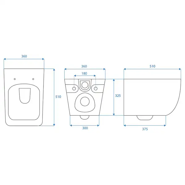 Подвесной унитаз REA HARY RIMLESS белый (REA-C6578)
