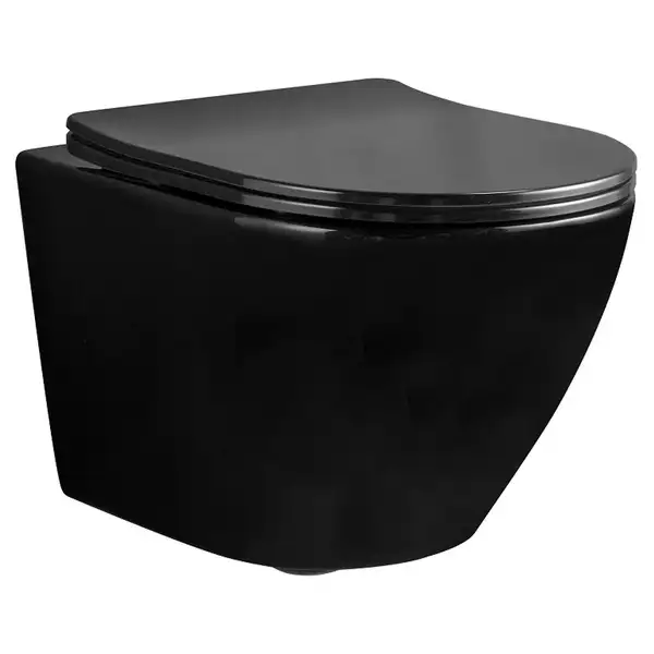 Rea Carlo Mini Унитаз подвесной, черный (REA-C8936) Rea Carlo Mini Унитаз подвесной, черный (REA-C8936)