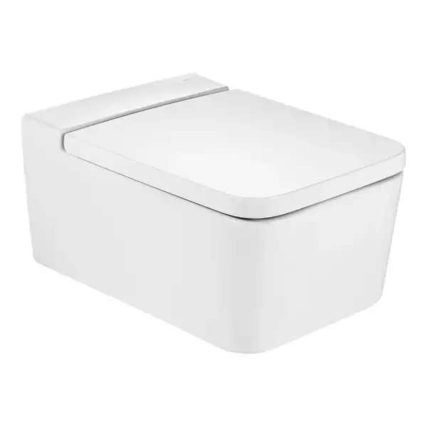 Унітаз підвісний з кришкою Roca Inspira Square Rimless (A346537000 A80153200B) (A346537000_A80153200B)