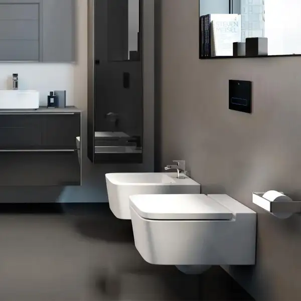 Унітаз підвісний з кришкою Roca Inspira Square Rimless (A346537000 A80153200B) (A346537000_A80153200B)